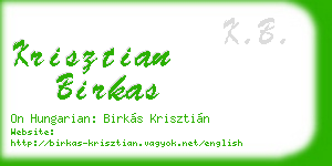 krisztian birkas business card